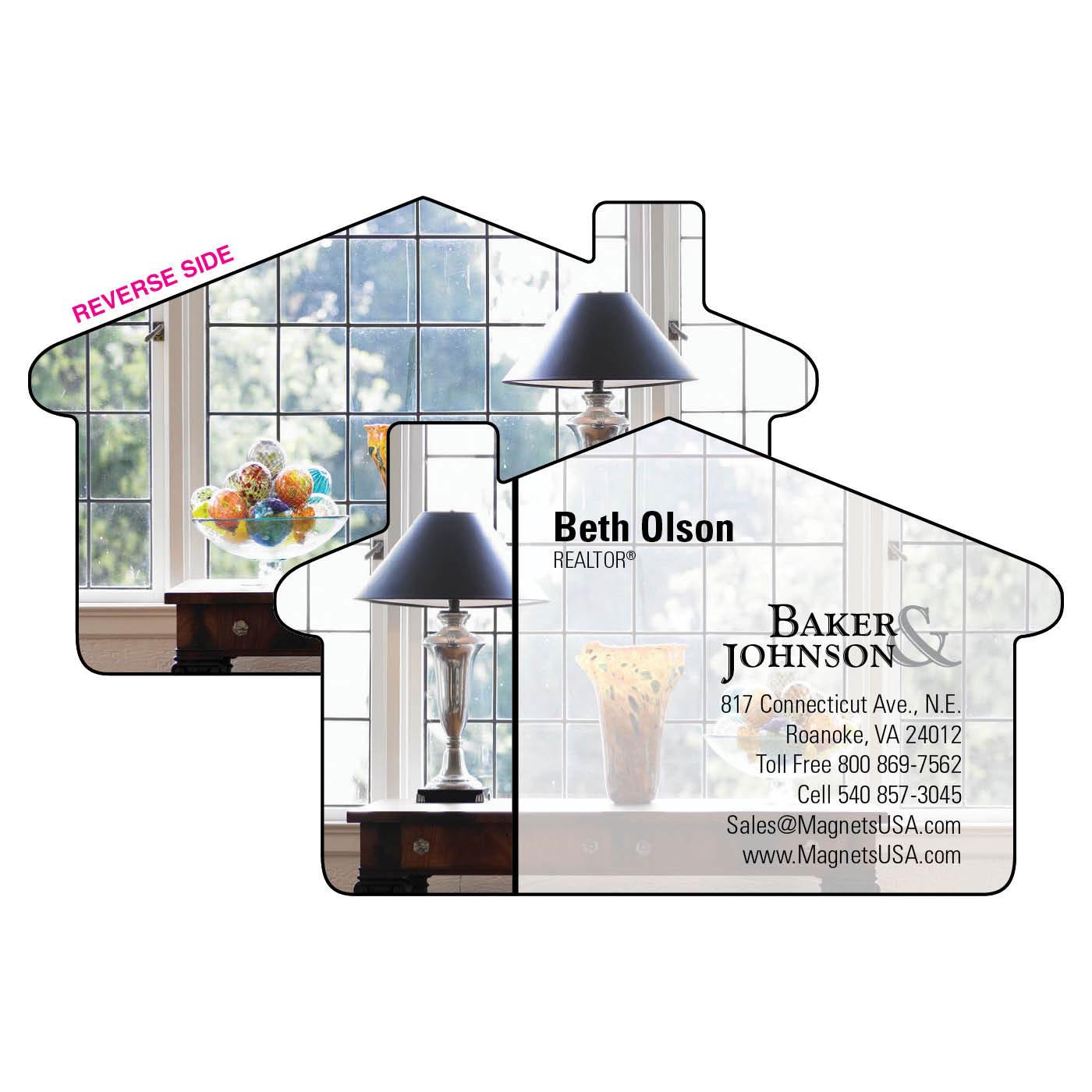 DoubleSided Card Stock Business Cards Entry Table HouseShaped