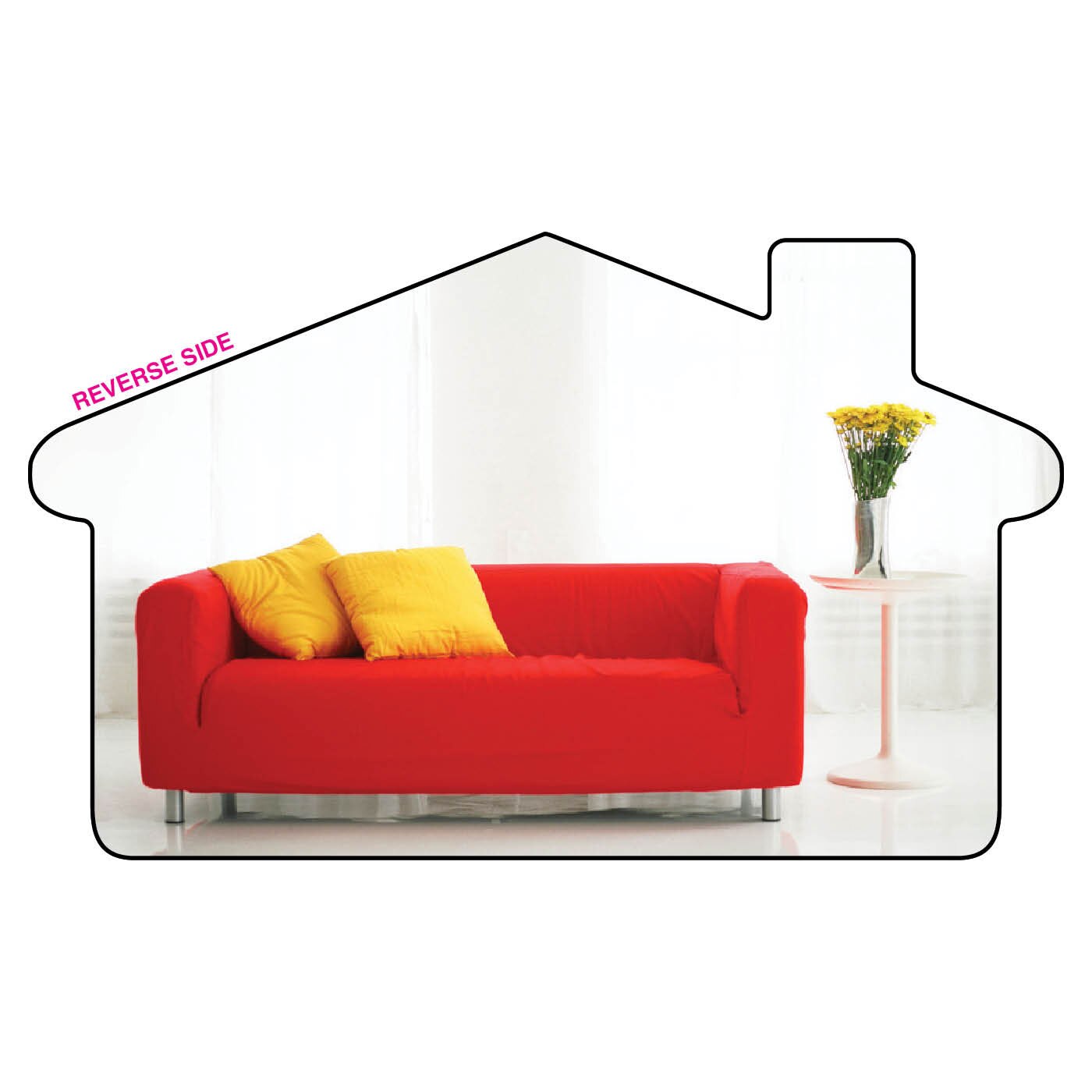 DoubleSided Card Stock Business Cards Entry Table HouseShaped