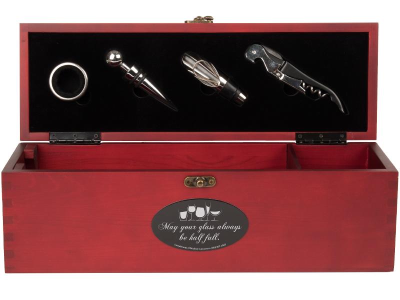 Wine Box with Engraved Medallion